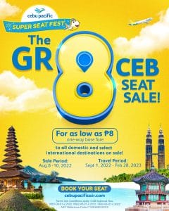 Cebu Pacific Air - The Gr8 CEB Seat Sale