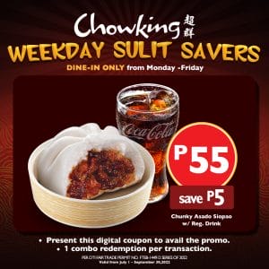 Chowking - Weekday Sulit Savers Promo