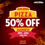 Papa John's - 50% Off Pizza Madness Promo
