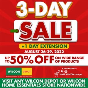 Wilcon Depot - August 3-Day Sale