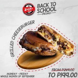 Zark's Burgers - Back To School Promo
