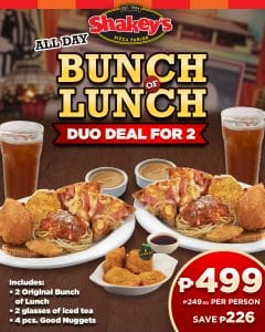 Shakey's - All-Day Bunch of Lunch Duo Deal