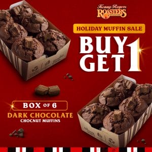 Kenny Rogers Roasters - Buy 1 Get 1 Holiday Muffin Sale