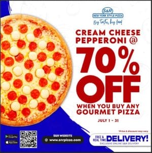 S&R New York Style Pizza - Cream Cheese Pepperoni Pizza Deal