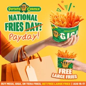 Potato Corner - FREE Large Fries Payday Deal