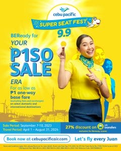 Cebu Pacific 9.9 Super Seat Fest PISO Sale