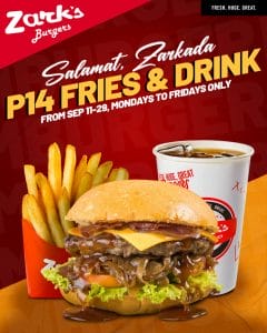 Zark's Burgers P14 Fries and Drink Deal