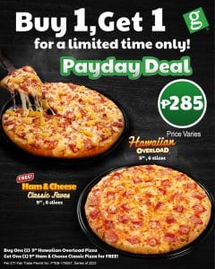 Greenwich Buy 1 Get 1 Payday Deal