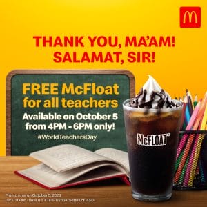 McDonald's FREE McFloat for Teachers Promo