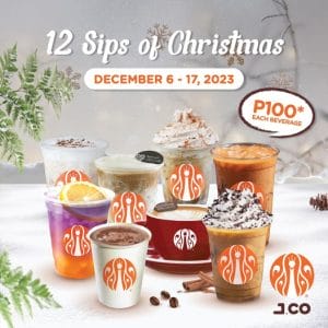 J.CO 12 Sips Of Christmas Promo