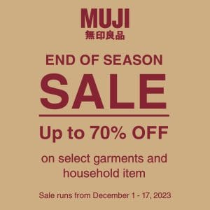 MUJI End Of Season Sale